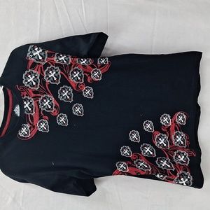 Jinzu Tshirt Men's XL Black, Red & Grey Graphic Short Sleeve
